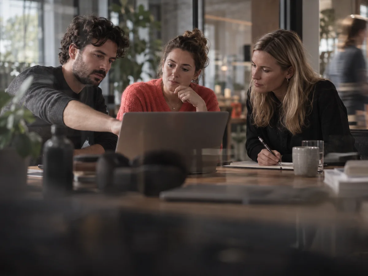 Illustrative image of engineers collaborating with a team